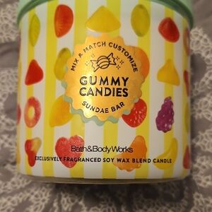 Bath & Body Works Gummy Candies Sundae Bar Candle - Yellow and Red